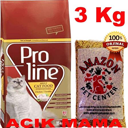 Pro Line Tavuklu Kedi Maması Açık 3 Kg