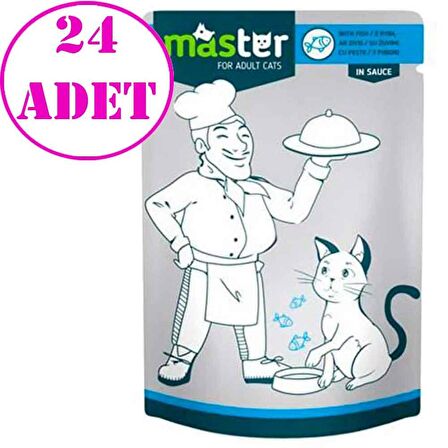 Master Kedi Konservesi Balıklı 80 Gr 24 AD