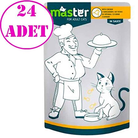 Master Kedi Konservesi Tavuklu 80 Gr 24 AD