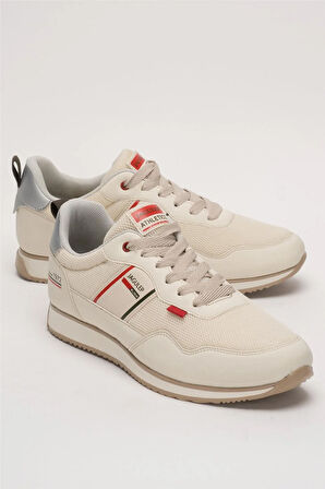 Erkek Günlük Sneaker Spor Ayakkabı KREM