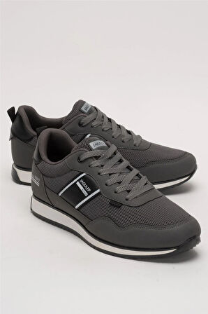 Erkek Günlük Sneaker Spor Ayakkabı FÜME-SİYAH