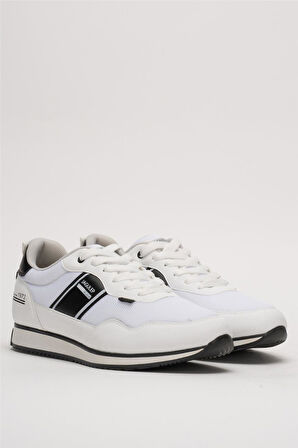 Erkek Günlük Sneaker Spor Ayakkabı BEYAZ - SİYAH