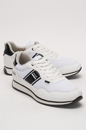 Erkek Günlük Sneaker Spor Ayakkabı BEYAZ - SİYAH