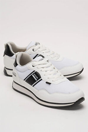 Erkek Günlük Sneaker Spor Ayakkabı BEYAZ - SİYAH