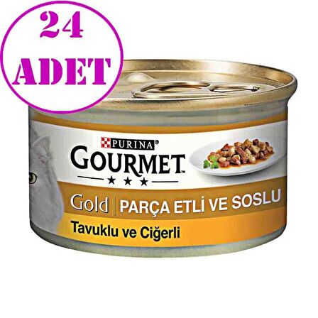 Proplan Gourmet Tavuk ve Ciğerli Kedi Konservesi 85 Gr 24 Ad