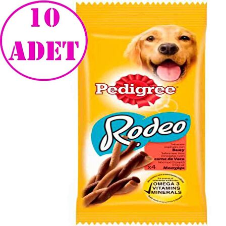 Pedigree Rodeo Biftekli Köpek Ödülü 70gr 10 Ad