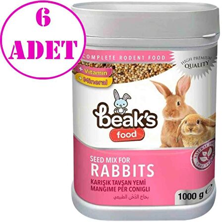 Beaks Karışık Tavşan Yemi 1000 gr 6 AD