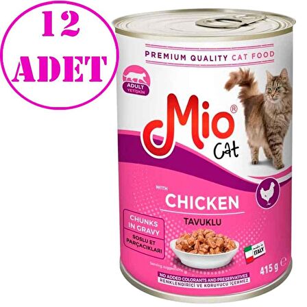 Mio Tavuklu Kedi Konservesi 415 GR 12 AD