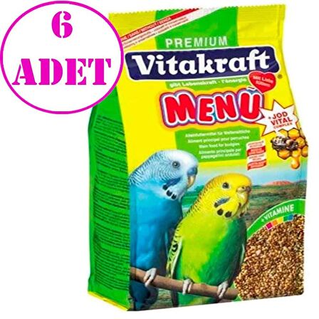 Vitakraft Menü Premium Muhabbet Kuşu Yemi 500 Gr 6 AD