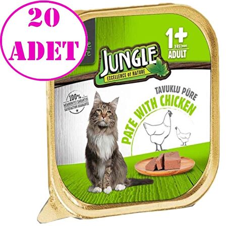 Jungle Kedi Yaş Mama Tavuklu Ezme 100 Gr 20 AD