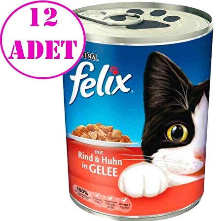 Purina Felix Sığır Etli Kedi Konservesi 400 Gr 12 AD