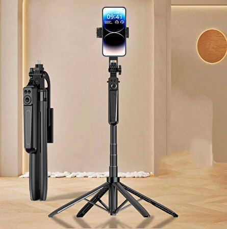 Selfie Çubuğu Akıllı Yüz İzleme 360 Rotasyon Takip Sistemli Uzaktan Kumandalı Bluetooth Selfie