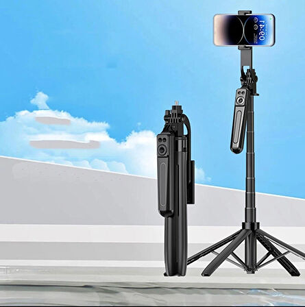 Selfie Çubuğu Akıllı Yüz İzleme 360 Rotasyon Takip Sistemli Uzaktan Kumandalı Bluetooth Selfie