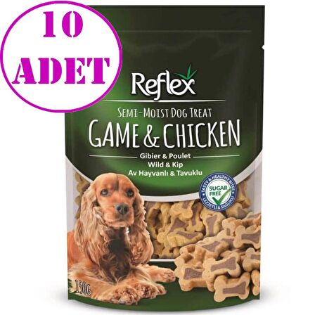Reflex Av Hayvanlı ve Tavuklu Yumuşak Köpek Ödülü 150gr 10 AD