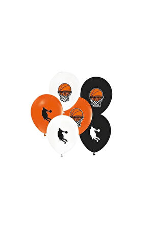 Basketbol Baskılı 12" Pastel Balon