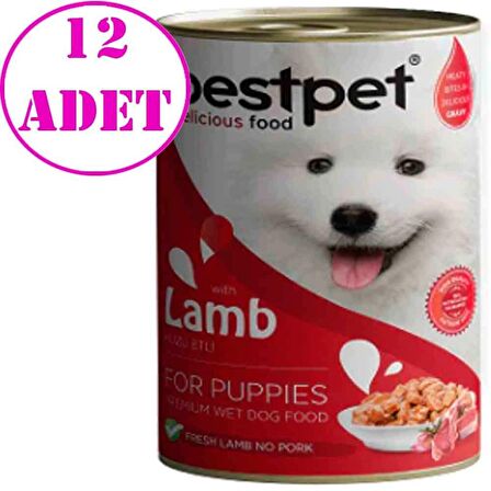 BestPet Kuzu Etli Yavru Köpek Konservesi 400gr 12 AD