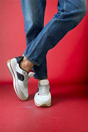 Erkek Günlük Sneaker Spor Ayakkabı BEYAZ - LACİVERT