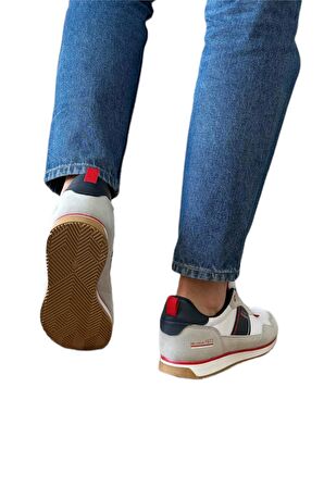 Erkek Günlük Sneaker Spor Ayakkabı BEYAZ - LACİVERT