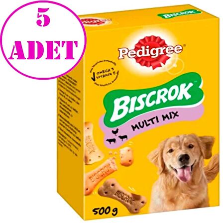 Pedigree Biscrok Köpek Ödül Bisküvisi Multi Mix 500 Gr 5 AD