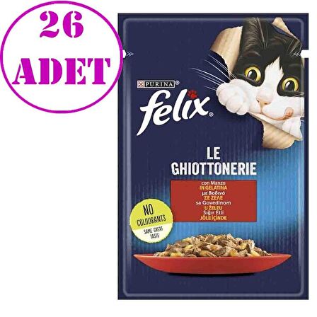 Purina Felix Sığır Etli Yaş Kedi Maması 85 Gr 26 AD