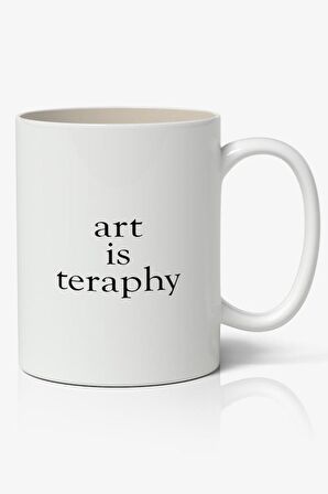 Art is Treaphy Kupa Bardak Baskılı Kahve Kupa Bardak