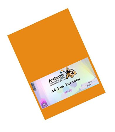 Turuncu Eva A4 20x30 5 Adet Artlantis Eva 20*30