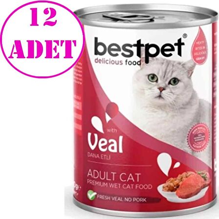 Best Pet Dana Etli Yetişkin Kedi Konservesi 400 gr 12 AD