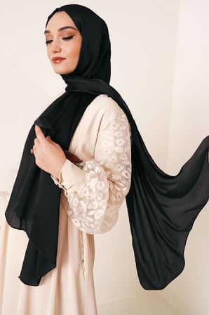 Parlak Saten Dokulu Kutaycollection Tesettür Abiye Şifon Şal.