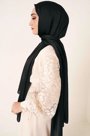 Parlak Saten Dokulu Kutaycollection Tesettür Abiye Şifon Şal.