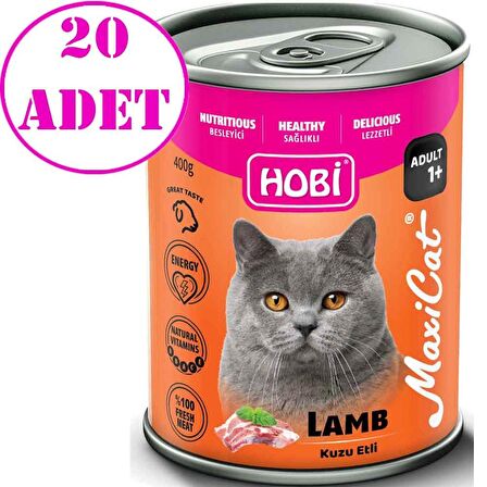 Hobi Maxicat Kuzu Etli Yetişkin Kedi Konservesi 400 Gr 20 AD