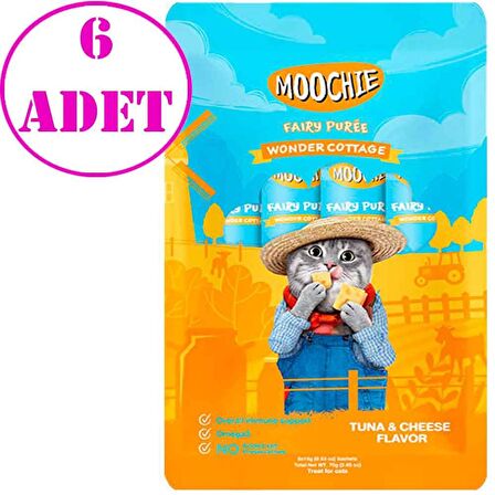 Moochie Sıvı Kedi Ödülü Ton Peynir 5x15 Gr 6 AD