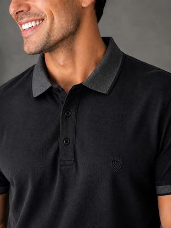Erkek Çekmeyen Pamuklu Kumaş Kıvrılmaz Polo Yaka T-shirt