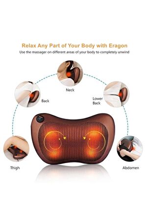 Ovmalı Isıtmalı Masaj Yastığı Boyun, Omuz, Sırt Masaj Aleti