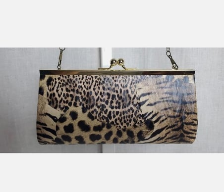 Leopar Desenli Kadın El Ve Omuz Çantası