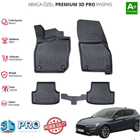 SEAT LEON ARACA ÖZEL 3D PASPAS 2021 2022 2023 2024 2025