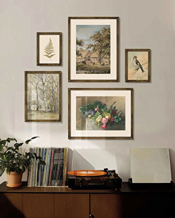 Vintage Manzaralar No. 1 Çerçeveli Tablo Set