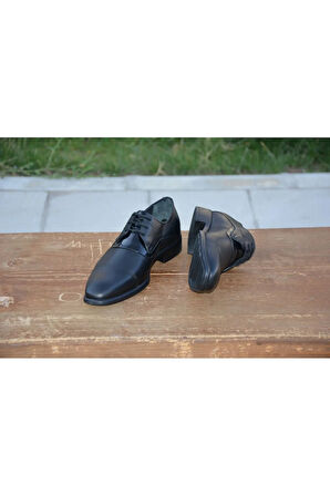 BerenniM354 Erkek Mevsimlik Kundura Hakiki Deri  Kauççuk Taban Bağlı