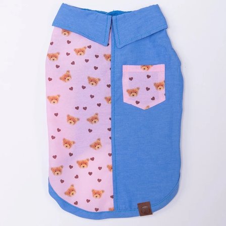 Pawstar Cozie Bear Desenli Denim Gömlek