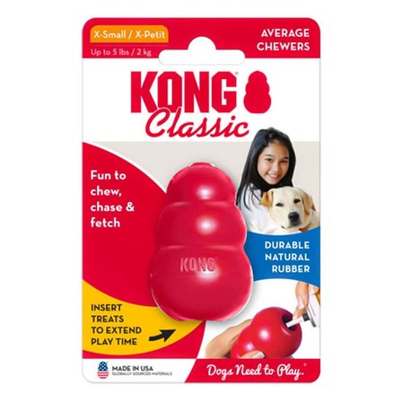 KONG Classic Köpekler için Çok Amaçlı Isırma Oyuncağı XS