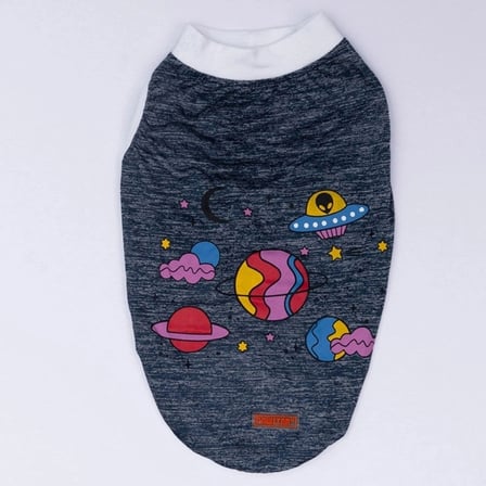 PawStar Lacivert Space Time T-Shirt Küçük Irk M