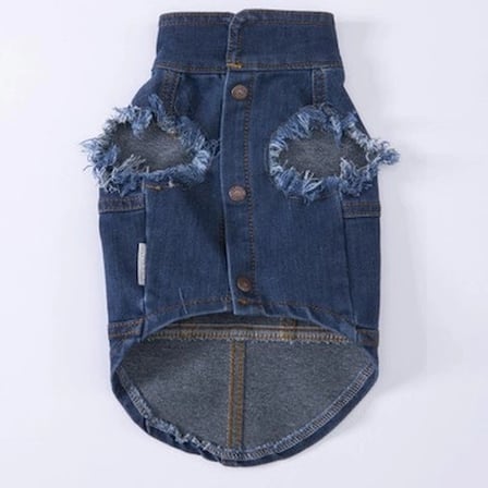 Pawstar Küçük Irk Köpek için Denim Yelek XL