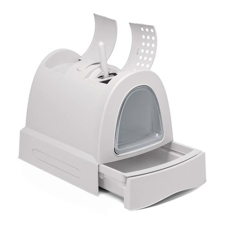 Imac Zuma Torbalı Kapalı Kedi Tuvaleti Bej 56x40x42,5cm (Asortili)