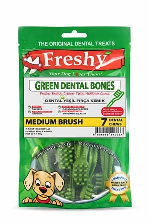 Freshy Green Dental Bones Medium Köpek Ödül Kemiği 180gr