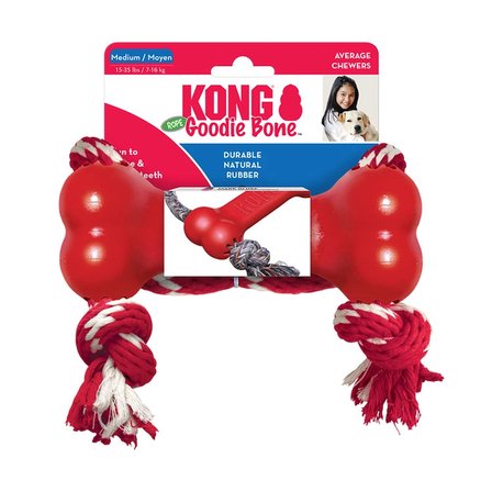 Kong Goodie Bone Kemik Şeklinde Çok Amaçlı İp Sallantılı Köpek Oyuncağı M