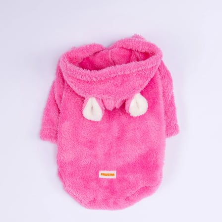 PawStar Pembe Lucca Teddy Büyük Irk Hoodie 4XL