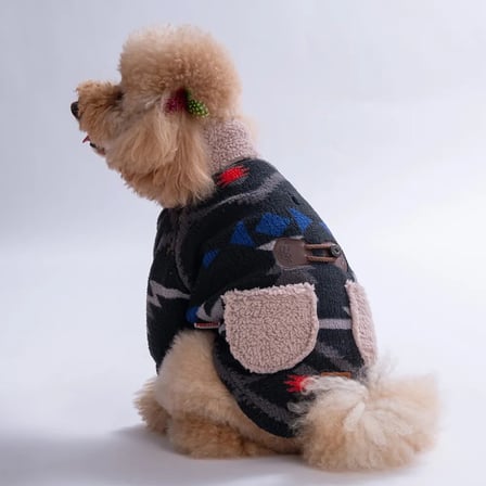 PawStar Gri Chicago Ethnic Weave Ceket XL