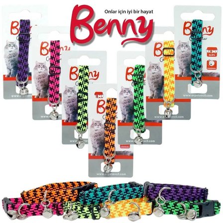 Benny Yavru Kedi Tasması Zilli (Asortili)