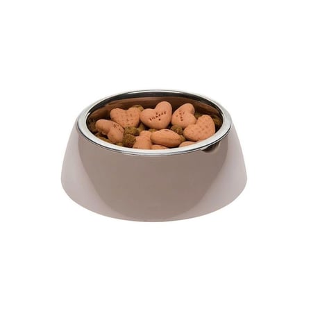 Ferplast Jolie Kedi ve Köpekler için Çelik Mama ve Su Kabı Gri 850 ml M