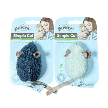 Pawise Simple Cat Peluş Oyuncak Sesli Fare (Asortili)