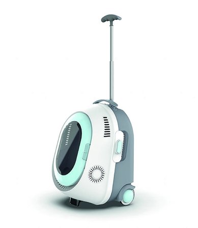 M-Pets Trolley Taşıma Çantası White Blue 35X31X47Cm